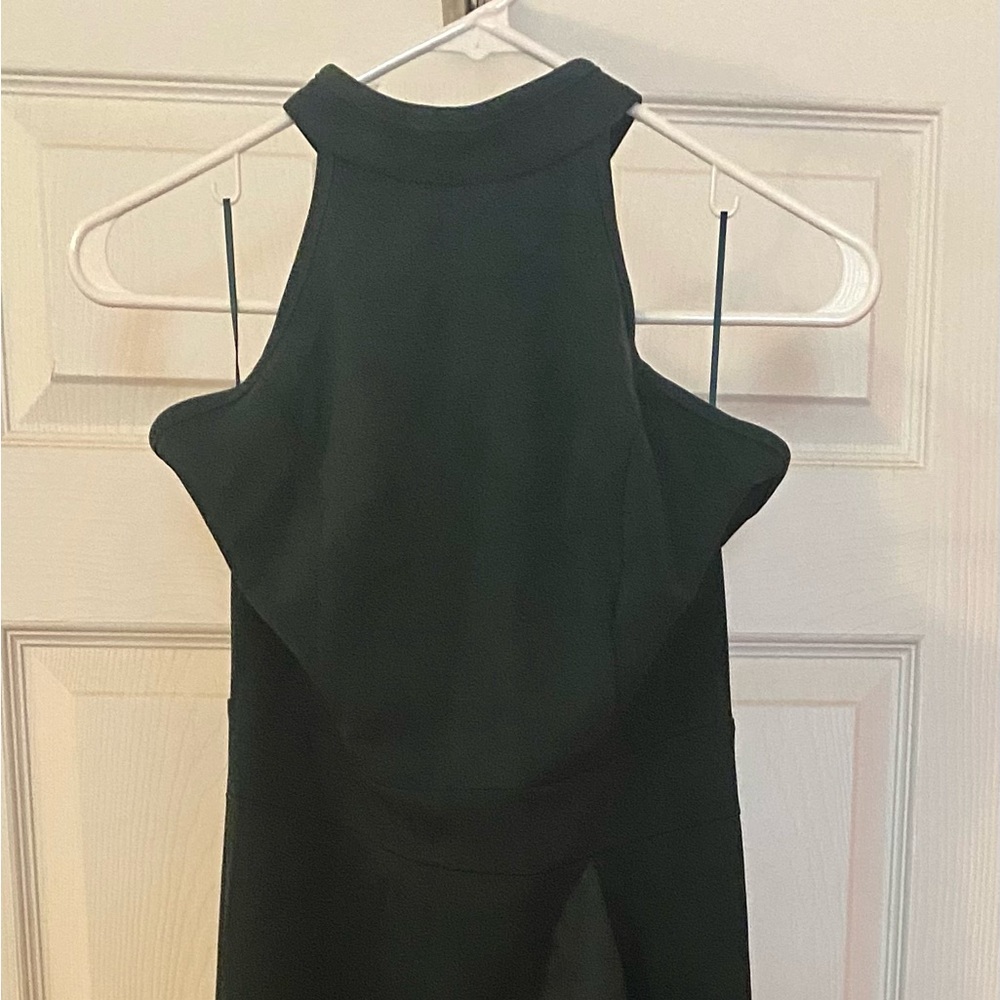 Dark green evening gown
